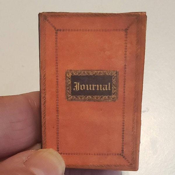 Mini Pocket Journal  1.25" x 2.0" - Digital Download:  Cover, insert, tags, word phrases - junk journal, mini journal, origami
