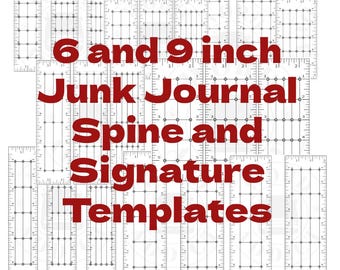 Junk Journal Spine Template Kit: 6 & 9 inch Rulers (Digital Download)