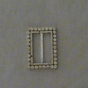 Rhinestone Slide Buckle 2&quot; Vintage 1968
