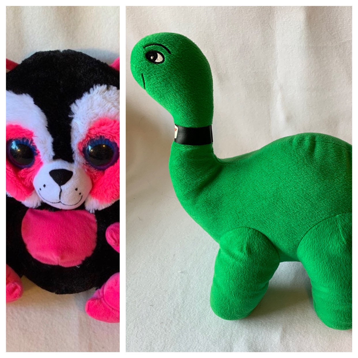 Weighted stuffed animal dinosaur or raccoon with 5 lbs | Etsy