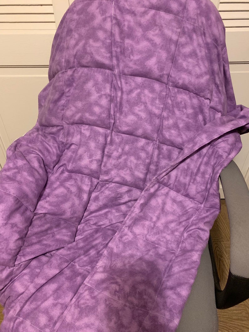 15 lb Twin weighted blanket for adult or child purple on | Etsy