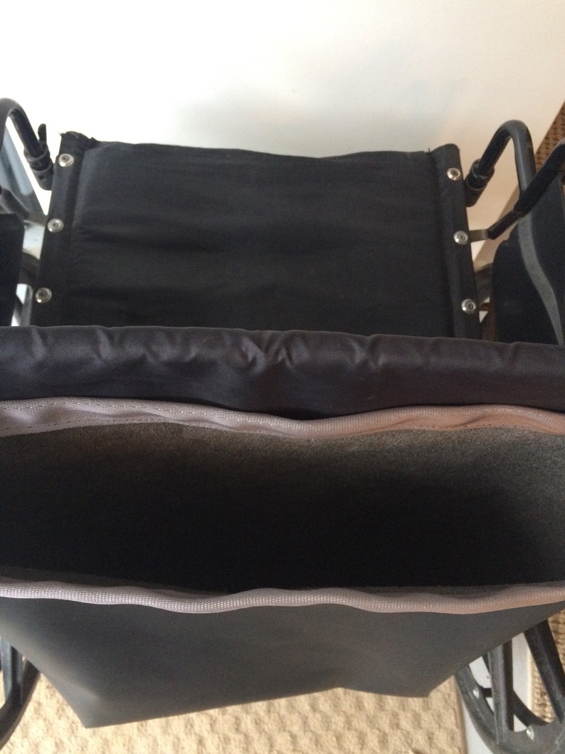 Wheelchair bag wheelchair tote in faux leather and seat belt Etsy