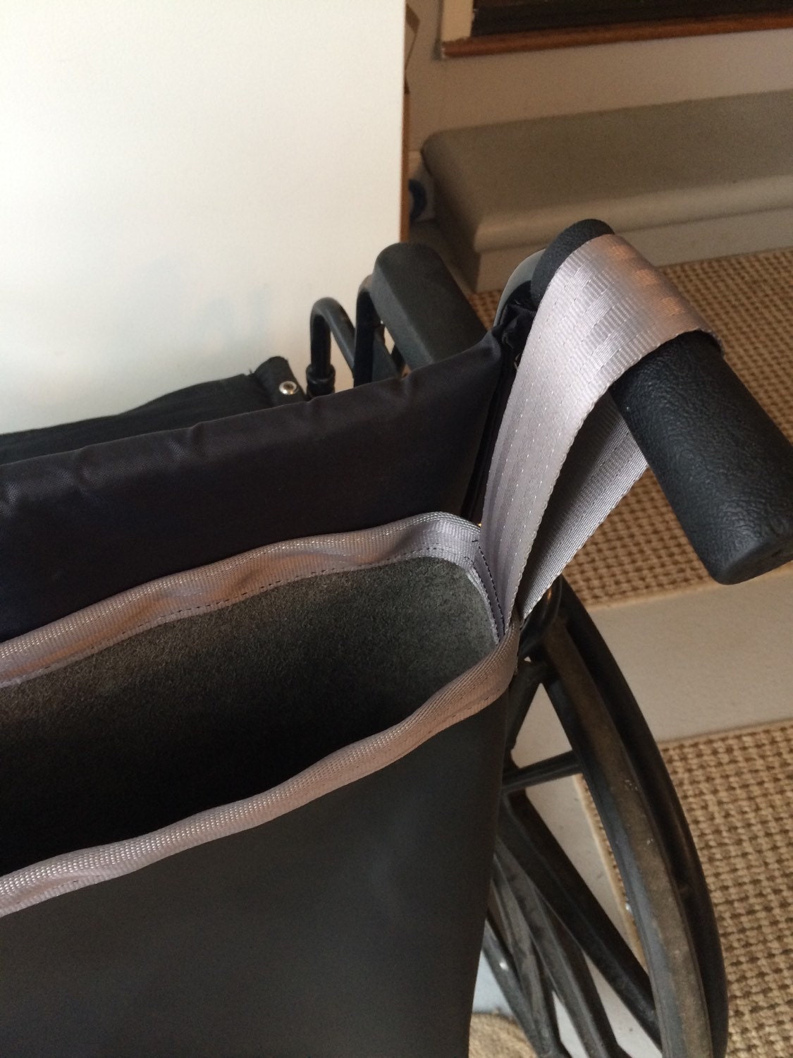 Wheelchair bag wheelchair tote in faux leather and seat belt Etsy