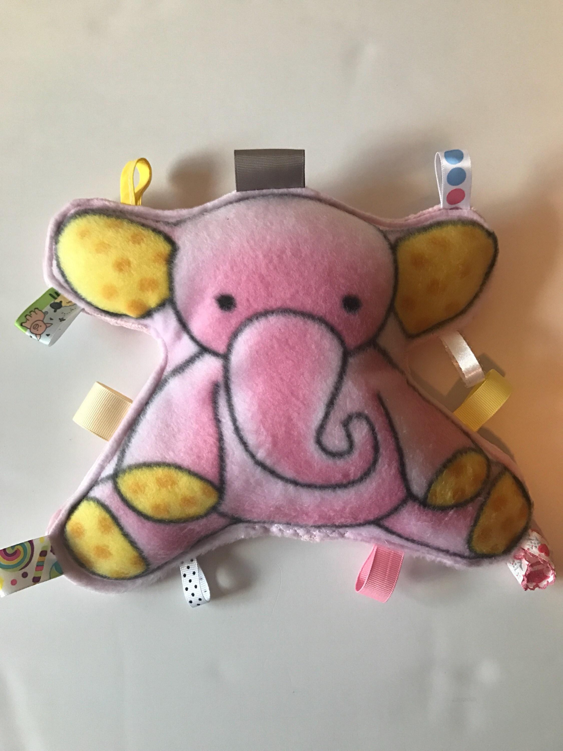Fidget taggie elephant busy blanket or with 1 1/2 lbs autism Etsy