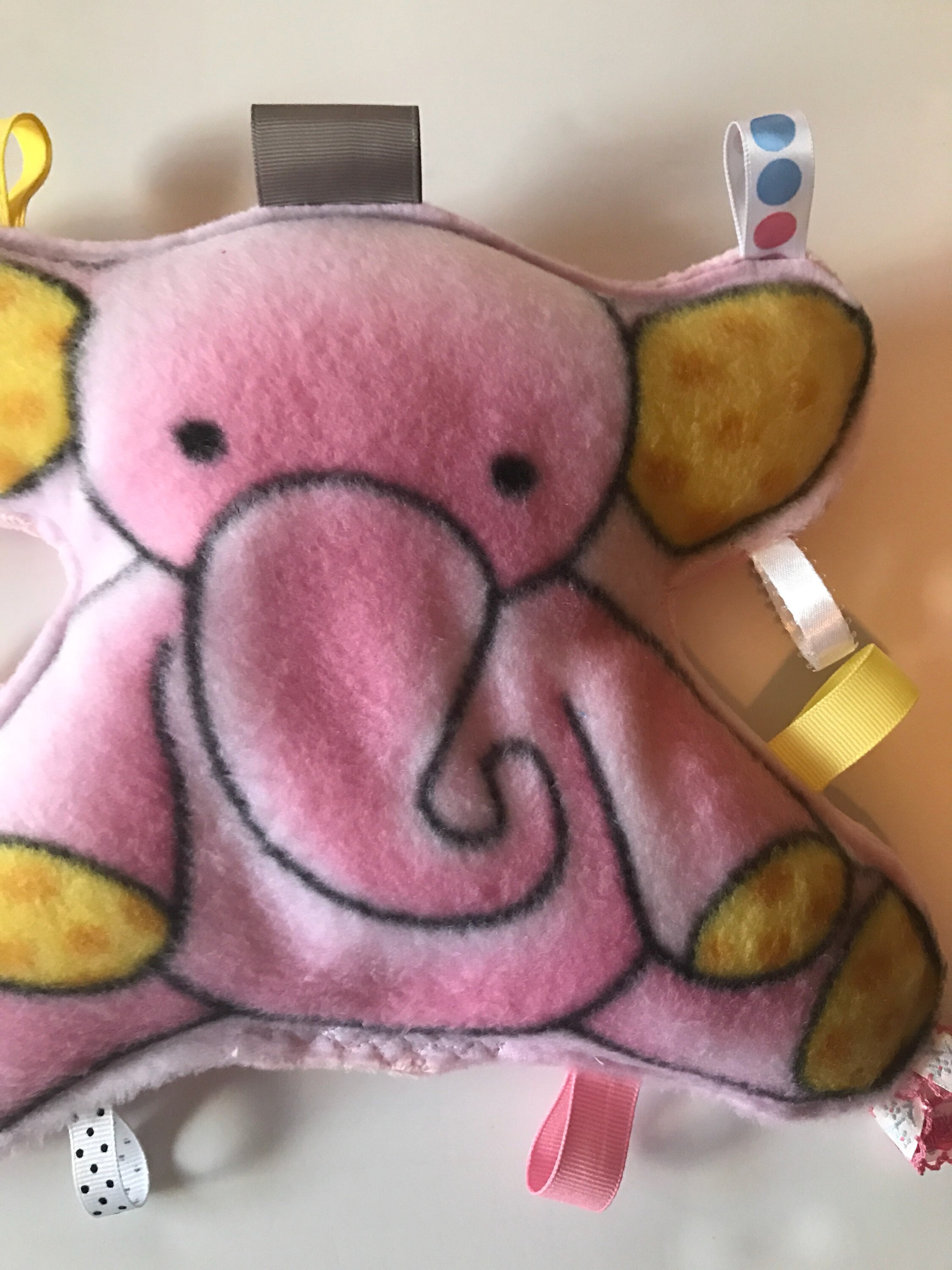 Fidget taggie elephant busy blanket or with 1 1/2 lbs autism Etsy