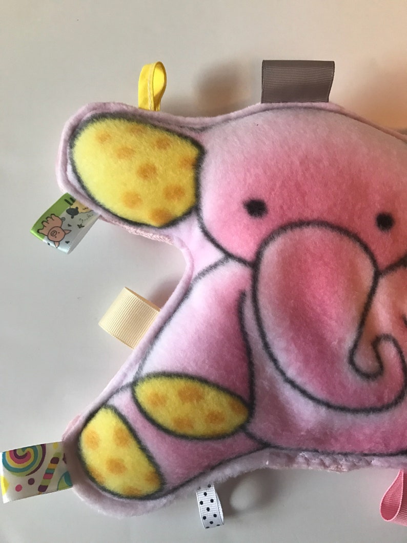 Fidget taggie elephant busy blanket or with 1 1/2 lbs autism Etsy