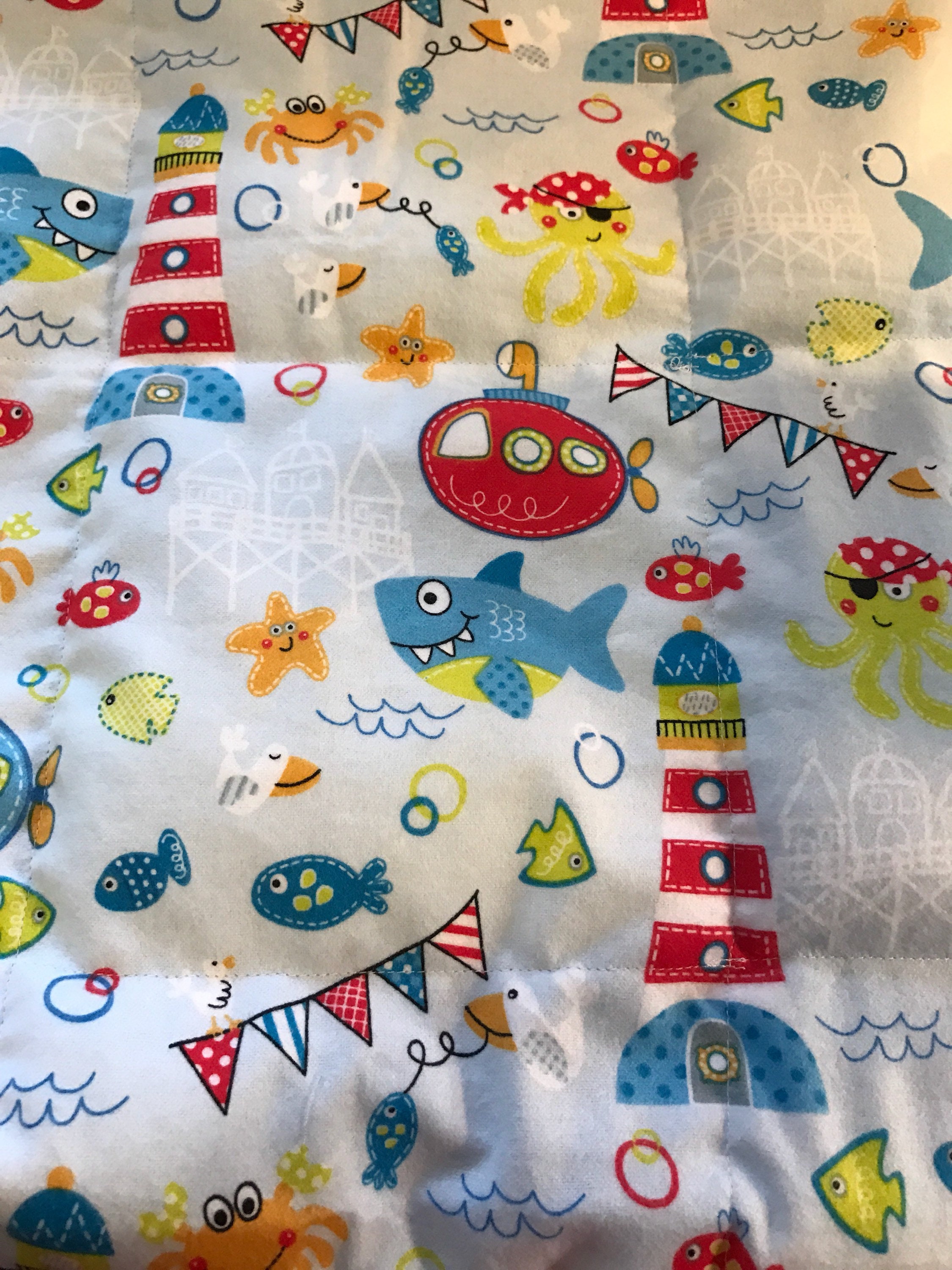 toddler weighted blanket, 3 lbs, ready to ship, flannel, child weighted