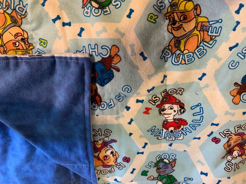 washable blanket ready to ship Weighted blanket 6 lbs kids Paw Patrol