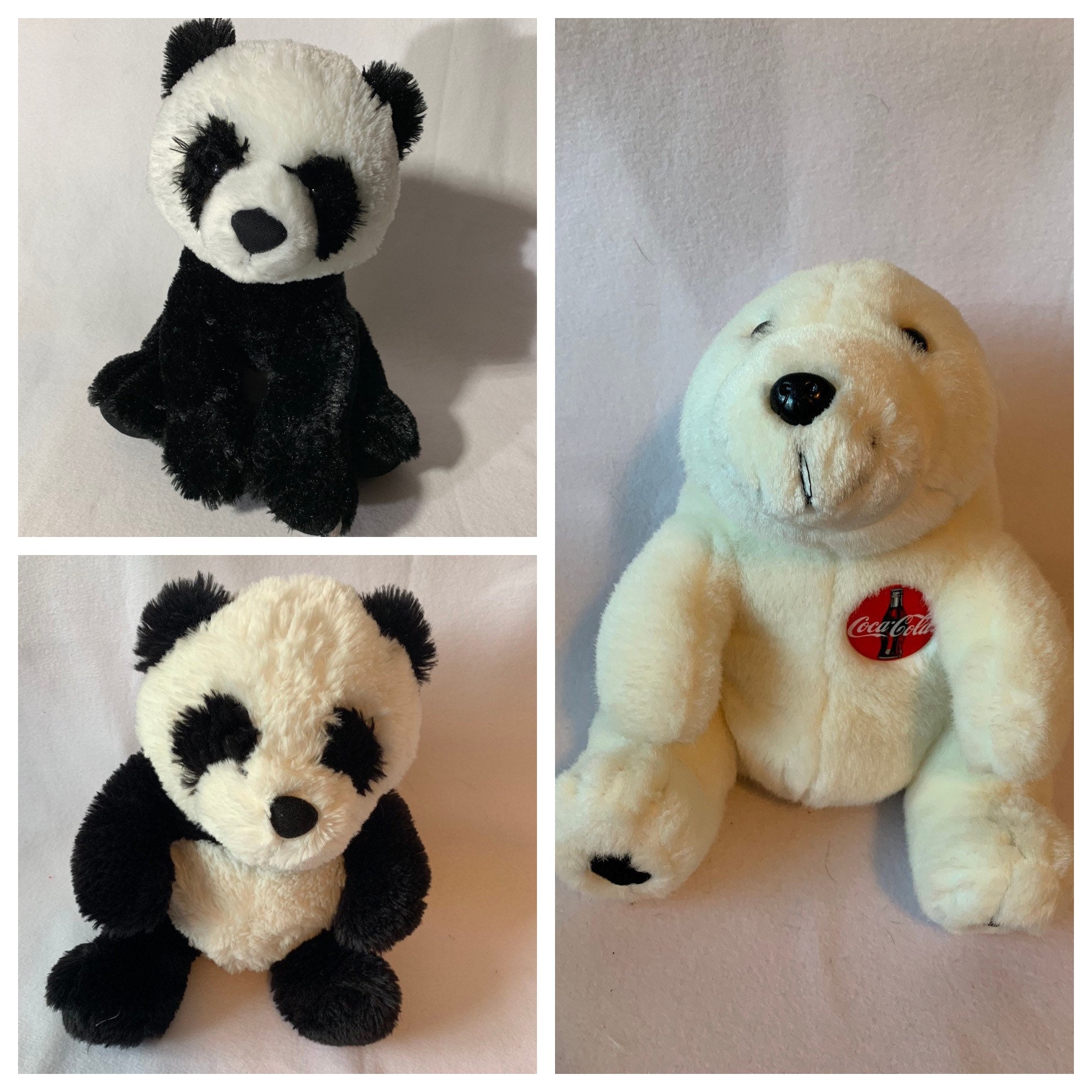 POLAR BEAR stuffed toy HUG RUG bearskin 26" plush DITZ weighted beanie therapy 