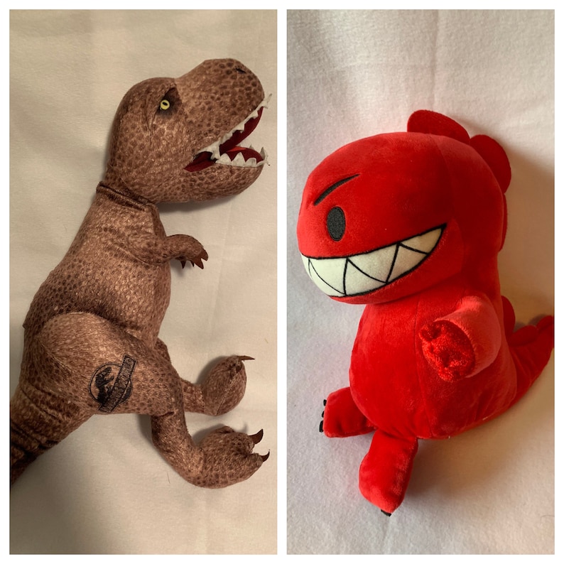 Weighted stuffed animal large dinosaur sensory toy with 3 or | Etsy