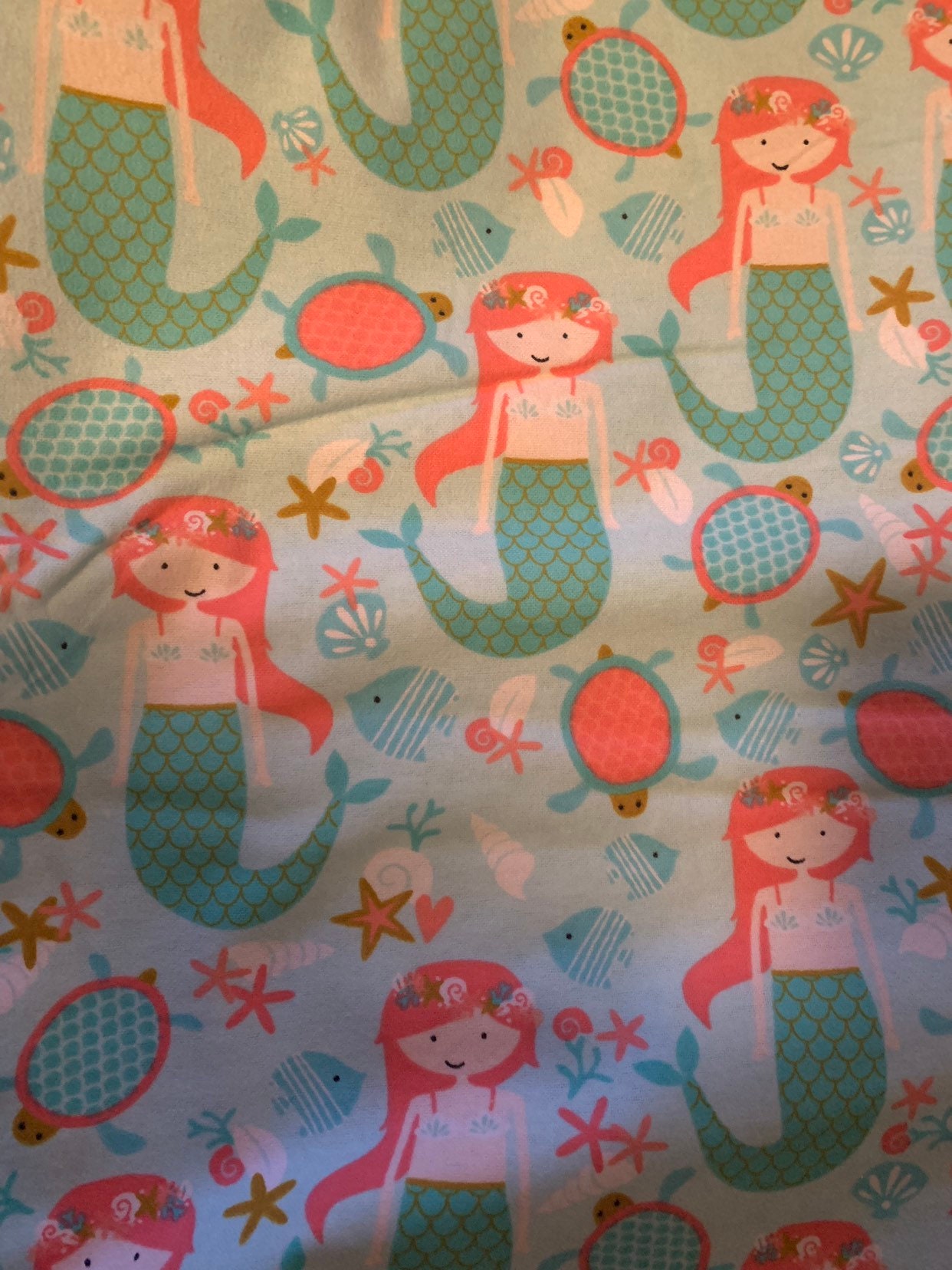 Child Weighted therapy blanket in mermaids with 5 lbs or 10 lbs, lap or