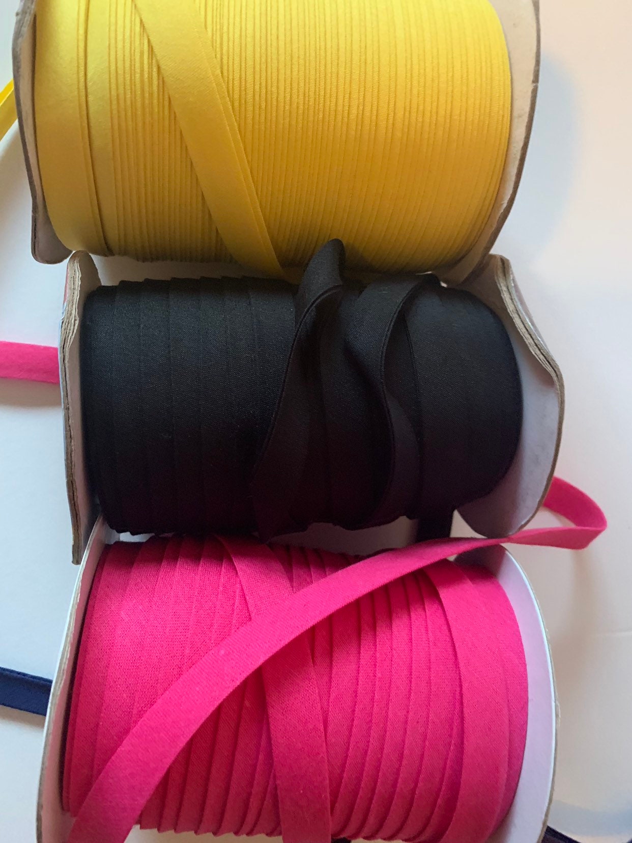 1/2 Double Fold Bias Tape Various Colors Face Mask trim