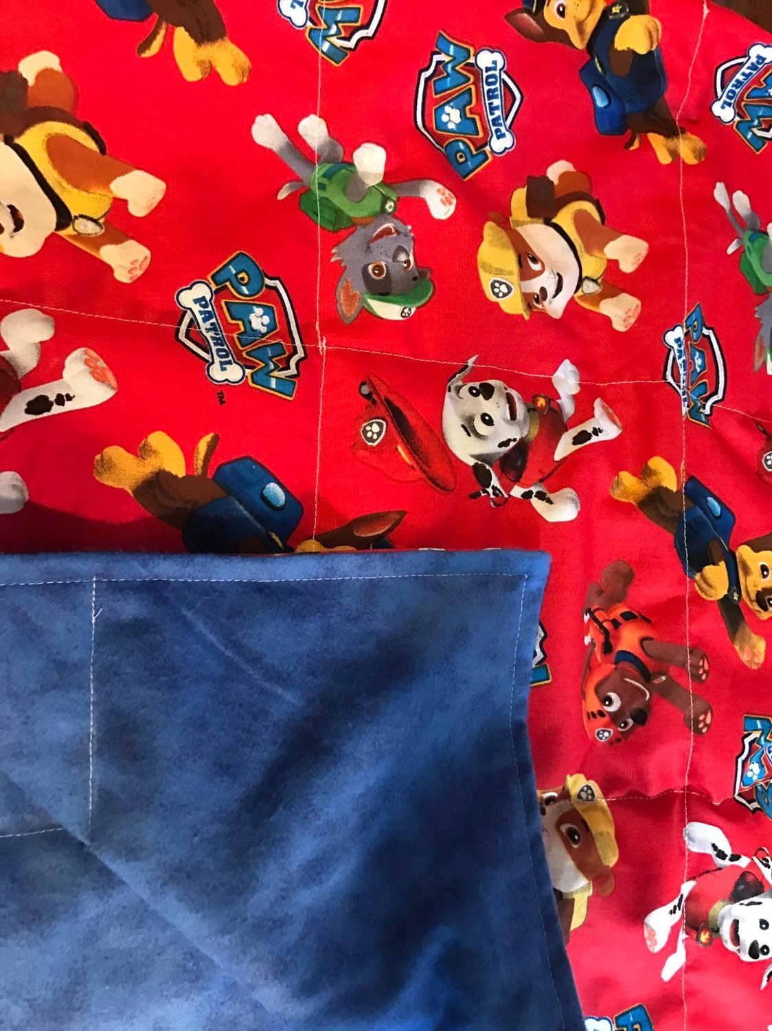 Weighted blanket, Paw Patrol, crib size, 3 1/2 lbs, ready to ship