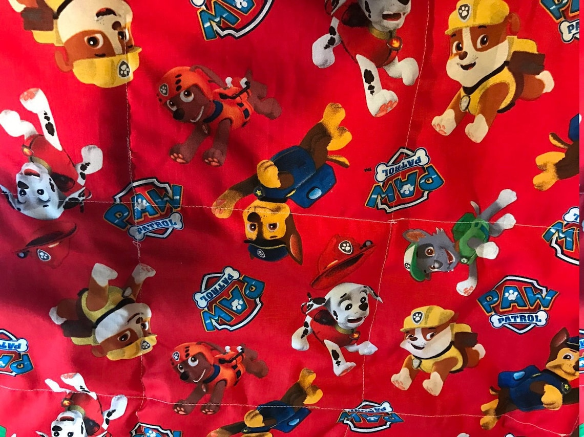 Kids Weighted blanket Paw Patrol lap blanket for anxiety Etsy
