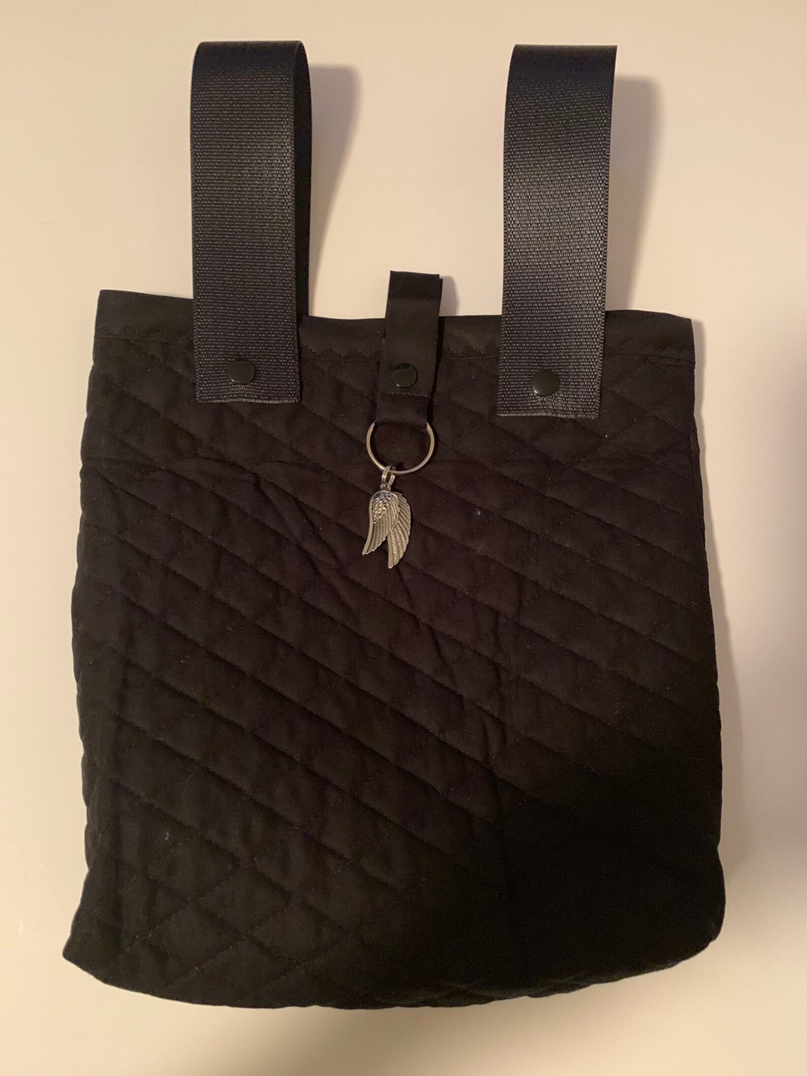 Quilted Walker Bag With Snaps and Pendant for Man or Woman Etsy