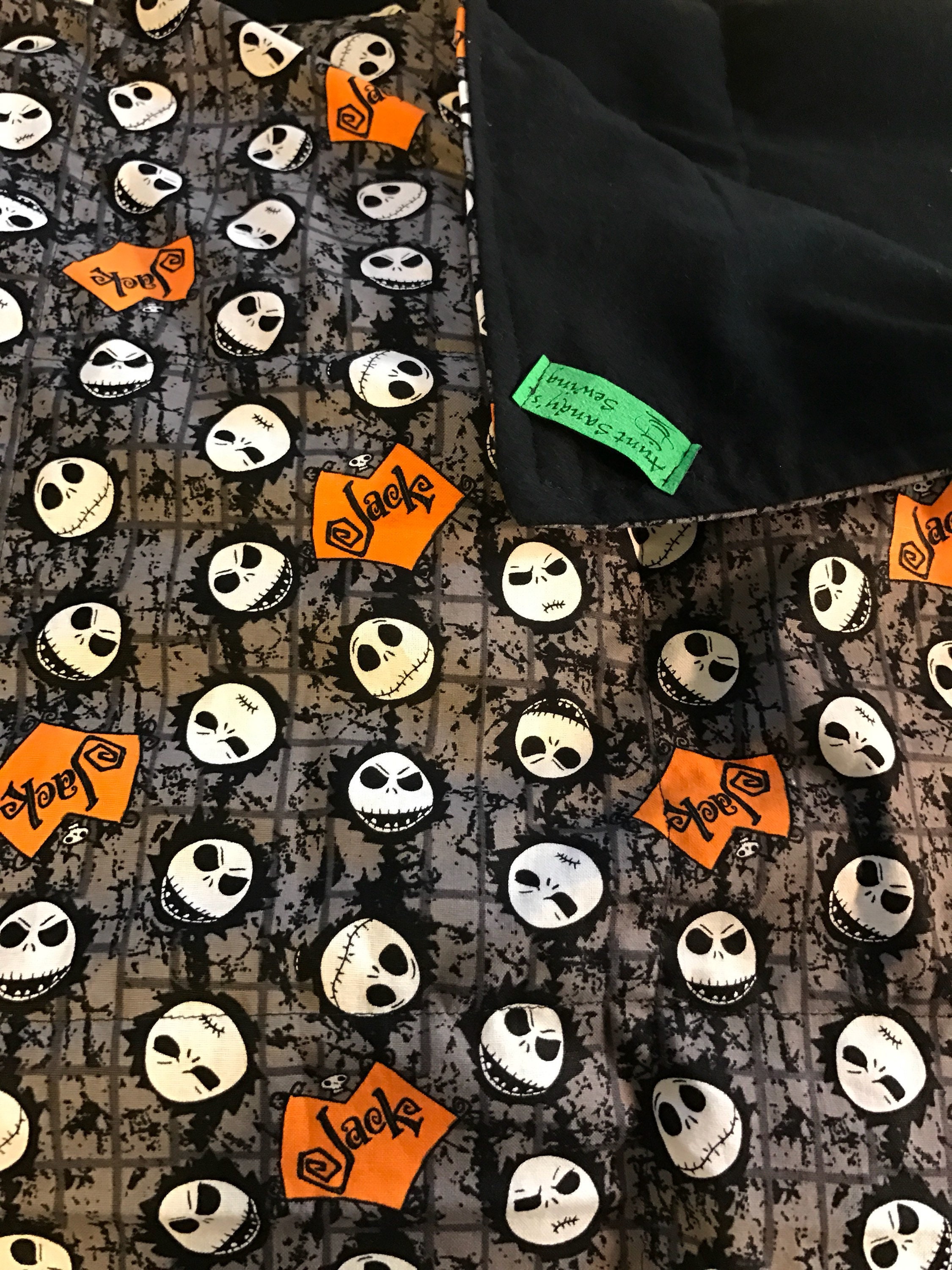 Weighted Blanket, twin size, Nightmare, 14 1/2 lbs, ready to ship, washable