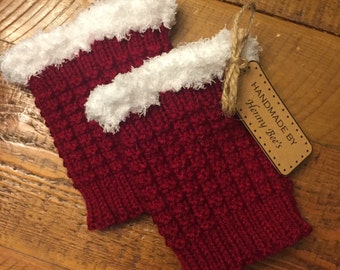 Santa Knit Boot Cuffs for Women