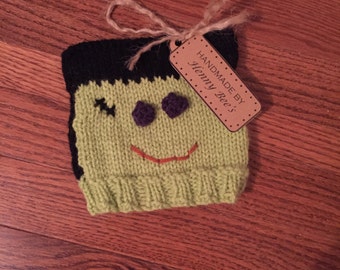 Knit Frankenstein Hat for Baby, Toddler or Child