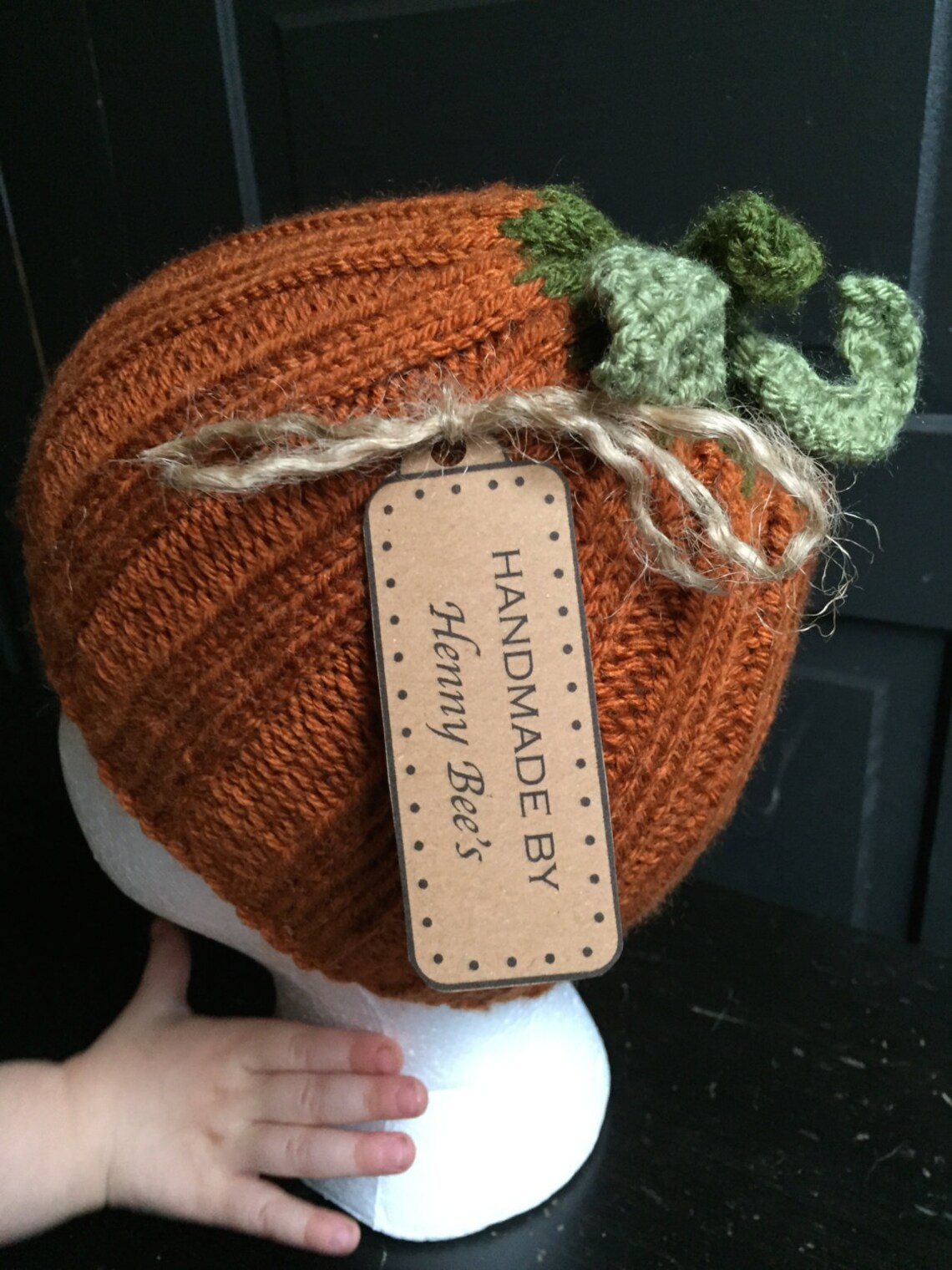 Knit Pumpkin Hat for Baby or Toddler Etsy