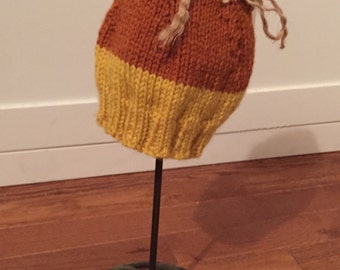 Knit Candy Corn Hat for Baby, Toddler, or Child