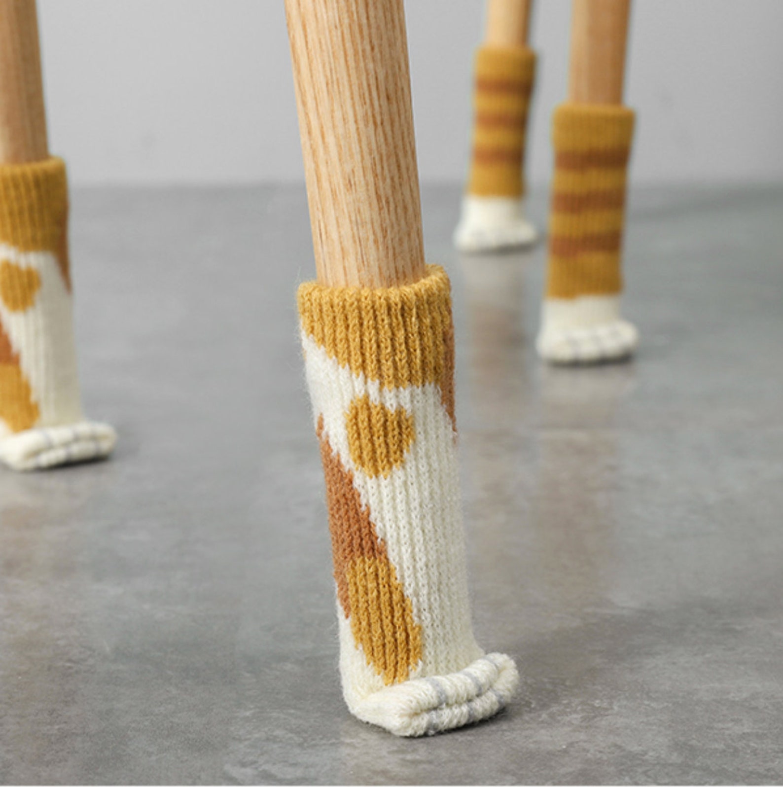 Cat Paws Chair Socks_Set of Four_Gift for Cat Lover_Gift for Etsy