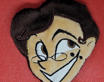 Hazbin Hotel Human Alastor Radio Demon Plush Embroidered Keychain