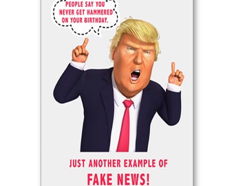 Lustige 50. Geburtstagskarte Mit Donald Trump – Witzig & Patriotisch, Mit Umschlag