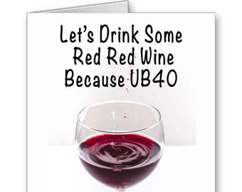 wine birthday card etsy