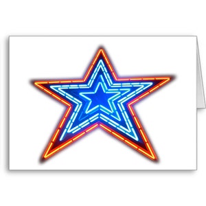 Biglietto del 4 luglio, Giorno dell'Indipendenza, Apprezzamento militare, Rosso Bianco Blu, Stella di Roanoke, Biglietto di riferimento, Roanoke VA, Invia pensieri positivi