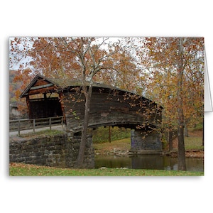 Humpback Bridge, biglietto d'auguri, ponte coperto, biglietto panoramico, buon compleanno, per il fidanzato, per la fidanzata, invia pensieri positivi