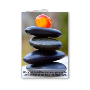 Positieve offerte kaart, inspirerende kaart, diepe gedachten, verjaardag wensen, krijgen goed snel, het leven is niet de vervulling, stuur positieve gedachten