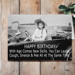 Divertente biglietto di auguri di compleanno per lei, fidanzata, mamma, migliore amica, frasi di compleanno, 50° compleanno, 60° compleanno, vecchia signora divertente, invia pensieri positivi