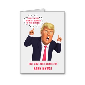 Tarjeta de cumpleaños de Trump, Noticias falsas, Trump 2024, Donald Trump, Tarjeta de triunfo divertida, Tarjeta política, 21er cumpleaños, 40 cumpleaños, 30 cumpleaños