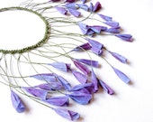 Violet Blossom Wedding Necklace - Handmade from Paper