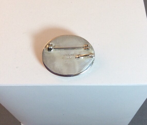 Sterling silver and 14kt gold blister pearl pin b… - image 7