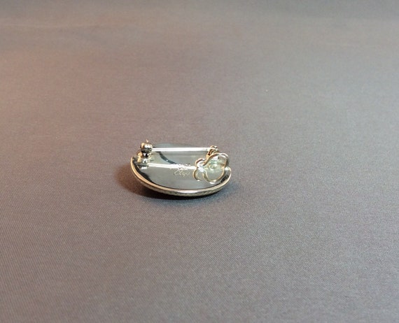 Sterling silver and 14kt gold blister pearl pin b… - image 8