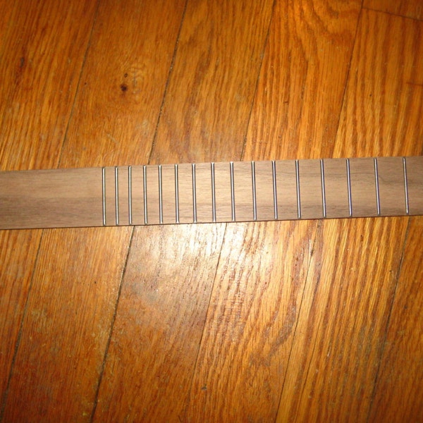 Cigar Box Guitar Ukulele Fretboard with Frets - Walnut or Oak/Soprano, Concert, Tenor or Baritone