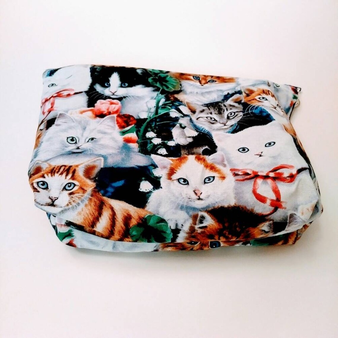Cat Makeup Bag Kitten Cosmetics Bag Adorable Cat Zippered Etsy Canada