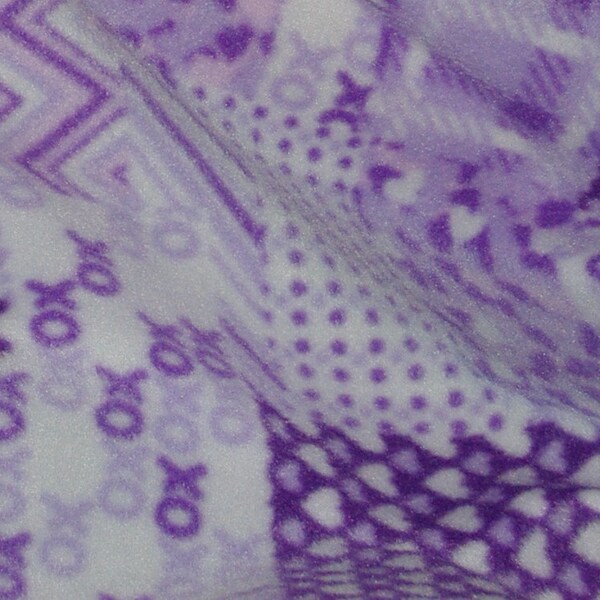 purple fleece hearts polka dot chevron xo blanket - fleece throw