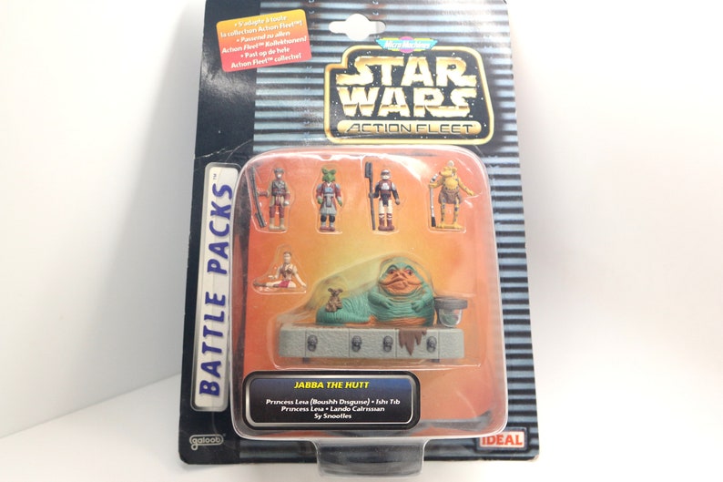 Vintage Star Wars Galoob Micro Machines Jabba The Hutt Battle Pack Ideal Original Boxed 1990s Vintage Toys Collectible Princess Leia Lando