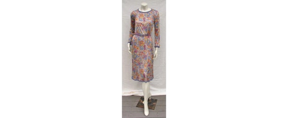 Vintage 1970s MISSONI Silk Dress Floral Jersey Che