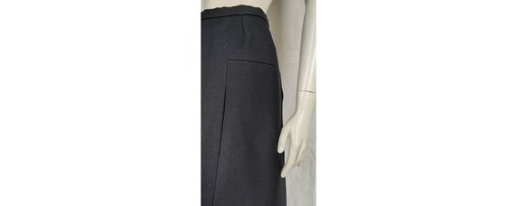 Vintage 1970s GIVENCHY Skirt Black Wool UNWORN Pa… - image 4