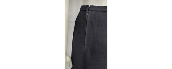 Vintage 1970s GIVENCHY Skirt Black Wool UNWORN Pa… - image 5