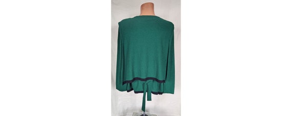 Vintage 1970s SONIA RYKIEL Sweater Green & Black … - image 3