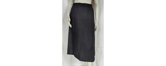 Vintage 1970s GIVENCHY Skirt Black Wool UNWORN Pa… - image 1