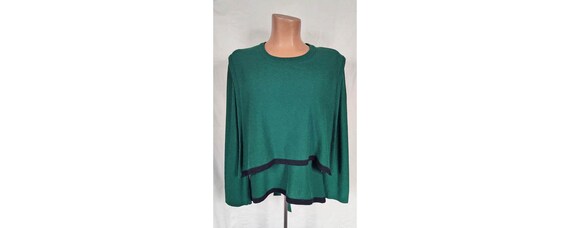 Vintage 1970s SONIA RYKIEL Sweater Green & Black … - image 1