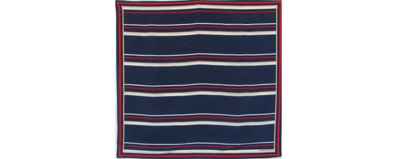 Vintage 1970s HALSTON RED LABEL Silk Scarf Stripe… - image 1