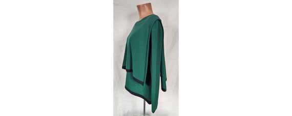 Vintage 1970s SONIA RYKIEL Sweater Green & Black … - image 2