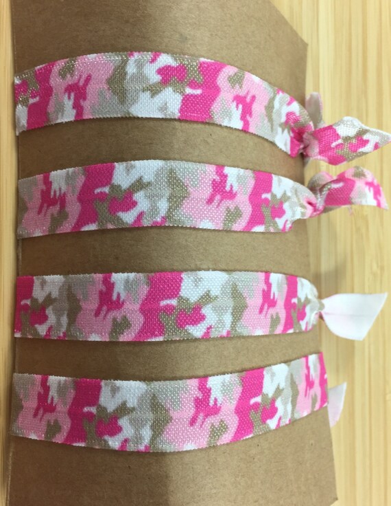 Camo Hair Ties Stretchy Pony Tail Holder Birthday Gift Etsy