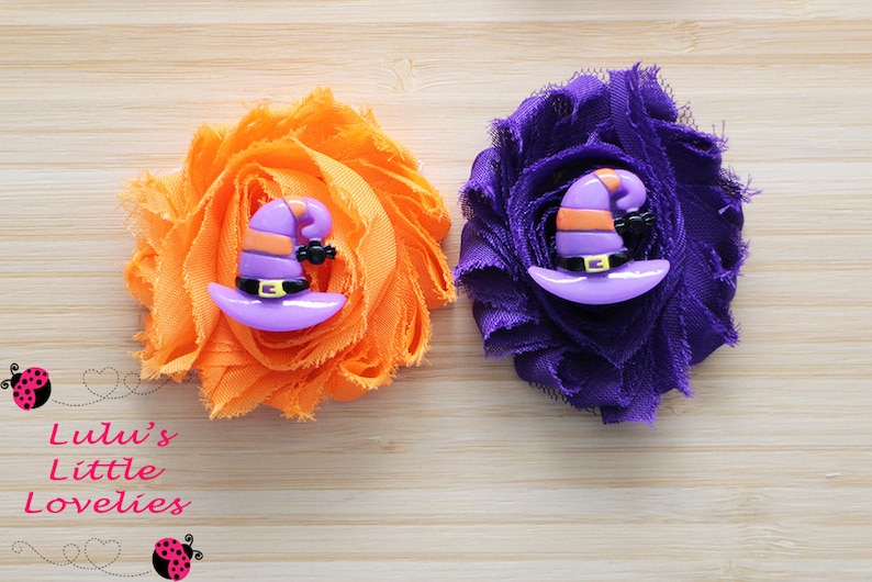 Halloween Hair Clip Witch Hat Hair Clip Choose Two Clips Etsy
